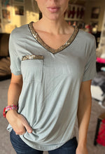 Load image into Gallery viewer, Slate Gray Sequin Top (Standard &amp; Curvy)
