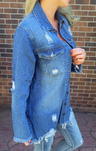 Load image into Gallery viewer, Medium Blue Denim Shacket
