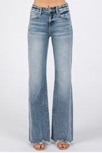 Load image into Gallery viewer, High Rise Wide Leg Frayed Hem Jeans
