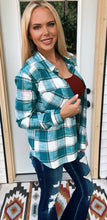 Load image into Gallery viewer, Teal Plaid Flannel
