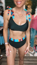 Load image into Gallery viewer, Two Piece Multi Stripe Swimsuit
