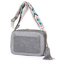 Load image into Gallery viewer, Sherpa Crossbody with Chevron strap
