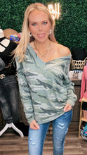 Load image into Gallery viewer, Camo Vneck Thermal Tunic
