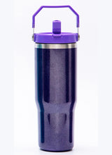 Load image into Gallery viewer, Sparkle 30oz Stainless Steel Flip Straw Tumbler

