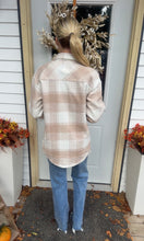 Load image into Gallery viewer, Nude and White Plaid Shacket
