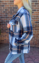 Load image into Gallery viewer, Blue and Brown Plaid Shacket
