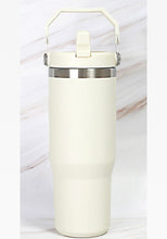 Load image into Gallery viewer, Matte 30oz Stainless Steel Flip Straw Tumbler
