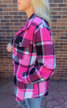 Load image into Gallery viewer, Pink and Black Plaid Shacket
