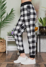 Load image into Gallery viewer, White Plaid Joggers
