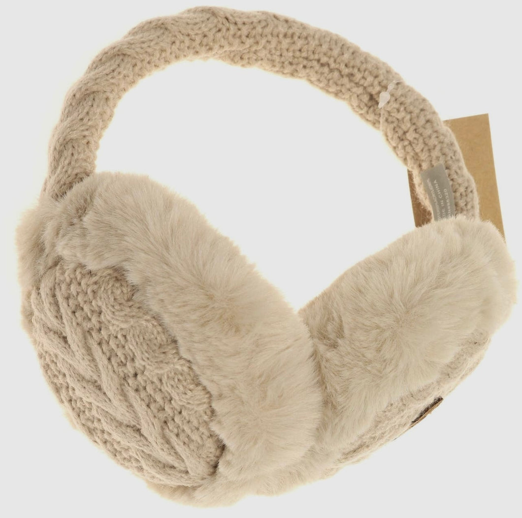 CC Cable Knit Earmuffs