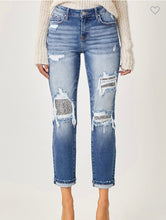 Load image into Gallery viewer, Sequin Patch Jeans
