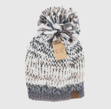 Load image into Gallery viewer, CC Fuzzy Lined Multicolored Yarn Beanie

