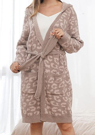 Taupe Plush Sherpa Robe