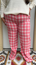 Load image into Gallery viewer, Curvy Pink Plaid Lounge Pants
