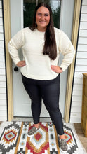 Load image into Gallery viewer, Curvy Cream Waffle Knit Sweater
