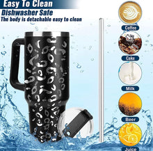 Load image into Gallery viewer, Mint 40oz Stainless Steel Leopard Tumbler
