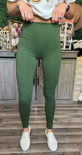 Load image into Gallery viewer, Army Green Moto Leggings
