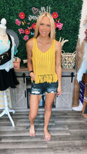 Load image into Gallery viewer, Mustard Fringe Tank
