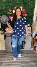 Load image into Gallery viewer, Curvy Cold Shoulder Star Top
