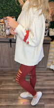 Load image into Gallery viewer, Cream Hooded Popcorn Sweater
