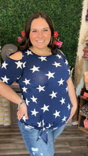Load image into Gallery viewer, Curvy Cold Shoulder Star Top
