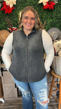 Load image into Gallery viewer, Charcoal Fleece Vest

