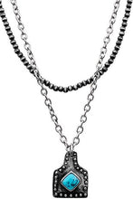 Load image into Gallery viewer, Layered Cattle Tag Necklace
