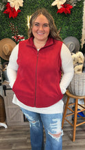 Load image into Gallery viewer, Red Fleece Vest
