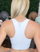 Load image into Gallery viewer, White Racerback Sport Bra
