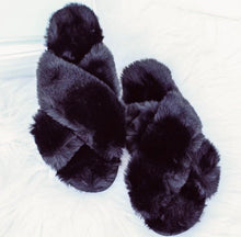 Load image into Gallery viewer, Fuzzy Crisscross Slippers
