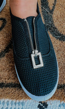 Load image into Gallery viewer, Black Zipper Slip Ons
