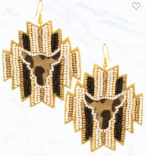 Load image into Gallery viewer, Longhorn Bead Earrings
