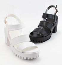Load image into Gallery viewer, Black Chunky Platform Sandals
