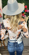 Load image into Gallery viewer, Brown Cow Print Bodysuit
