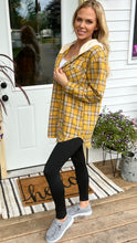 Load image into Gallery viewer, Mustard Plaid Button Down Flannel
