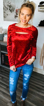 Load image into Gallery viewer, Crush Red Velvet Top
