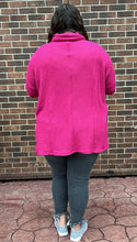 Load image into Gallery viewer, Magenta Thermal Cowlneck Sweater
