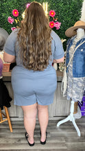 Load image into Gallery viewer, Curvy Cement Grey Shorts Romper
