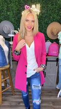 Load image into Gallery viewer, Hot Pink Leopard Blazer
