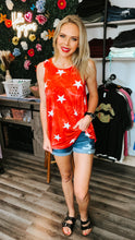 Load image into Gallery viewer, Red Tie Dye Star top
