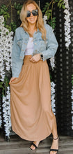 Load image into Gallery viewer, Curvy Camel Smocking Maxi Skirt
