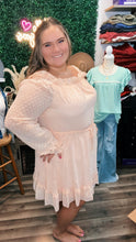 Load image into Gallery viewer, Curvy Peach Ruffle Dress
