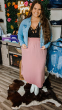Load image into Gallery viewer, Curvy Blush Smocking Maxi Skirt
