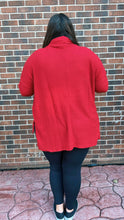 Load image into Gallery viewer, Red Thermal Cowlneck Sweater
