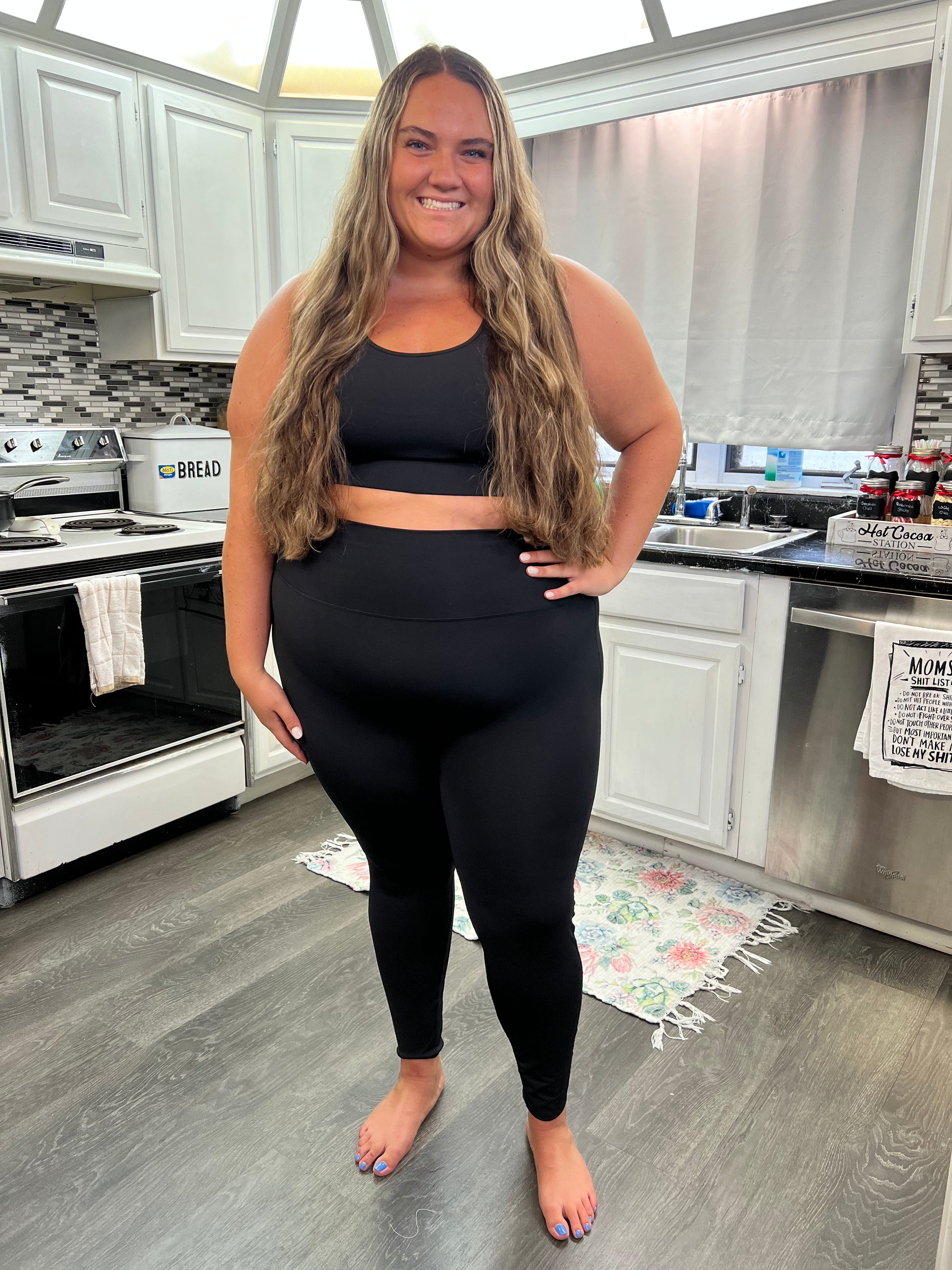 Curvy Black Workout Set Jagged Ambition