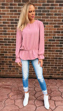 Load image into Gallery viewer, Pink Puff Sleeve Blouse
