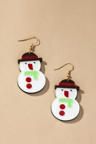 Snowman Earrings