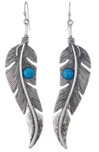 Load image into Gallery viewer, Feather Drop Earrings
