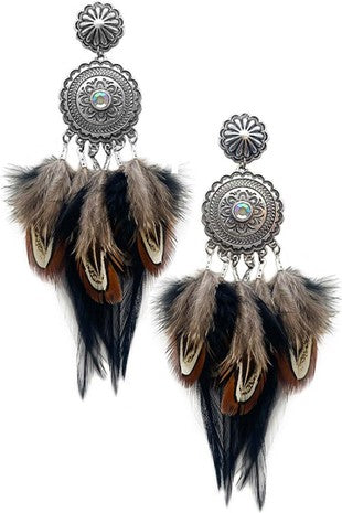 Feather Tassel Earrings