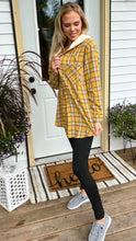 Load image into Gallery viewer, Mustard Plaid Button Down Flannel
